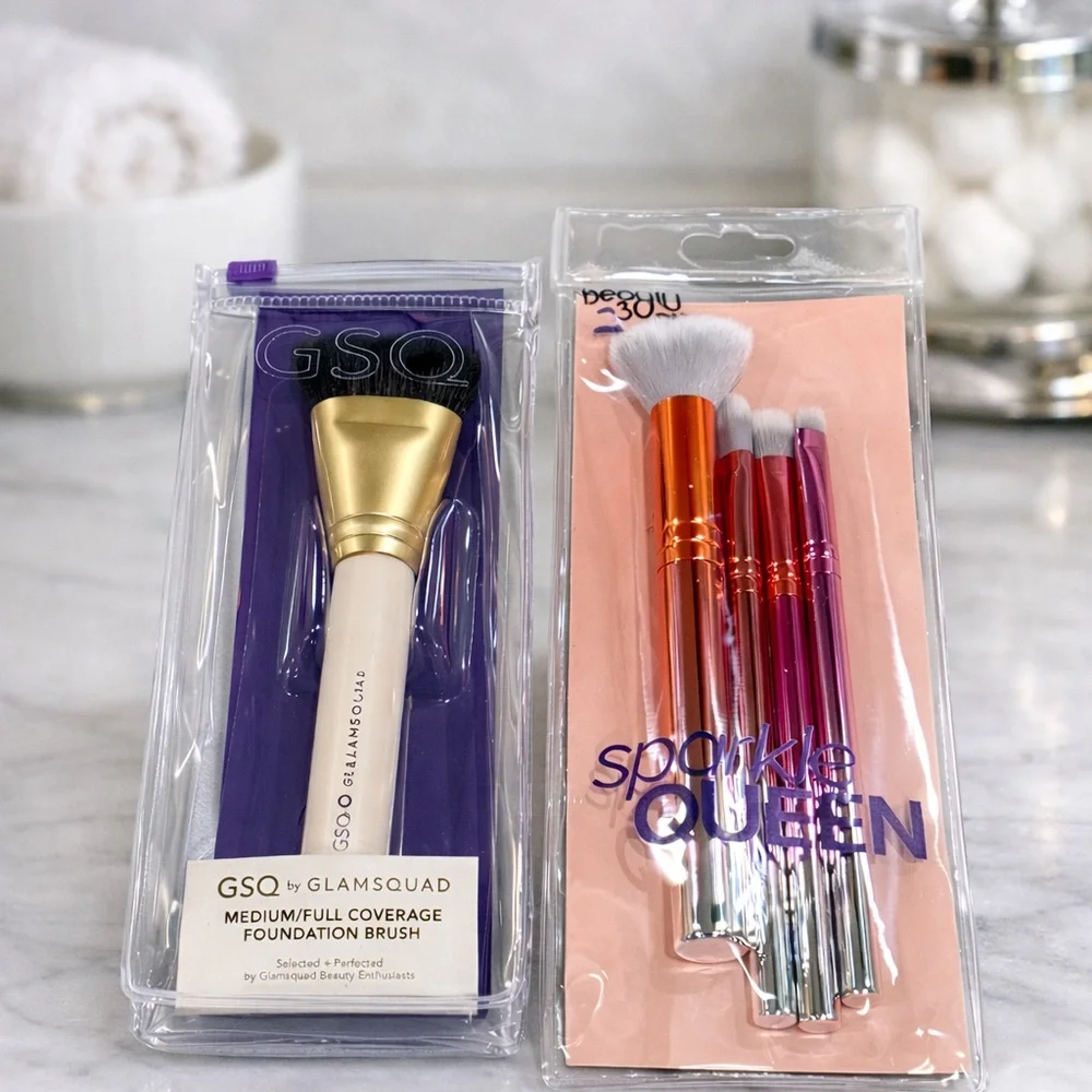 Foundation Brush and Sparkle Queen Brush Set NEW